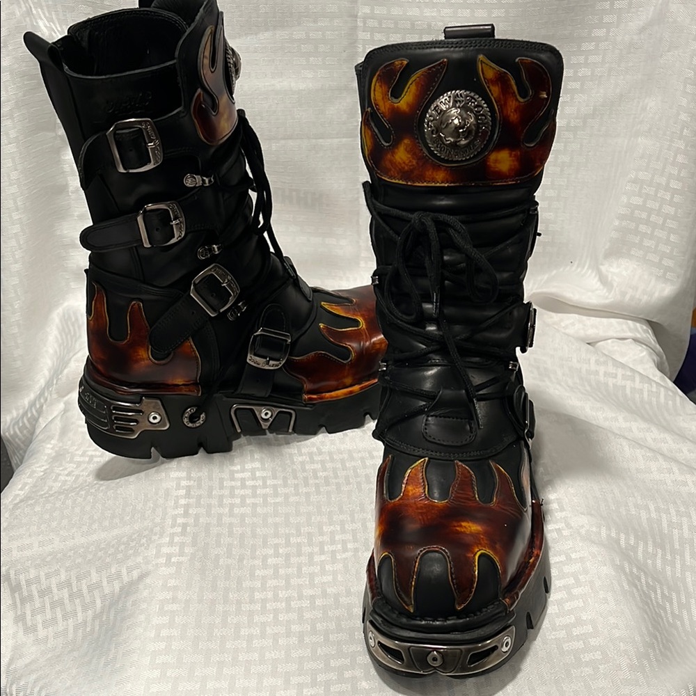 Unisex New Rock Original Flame Boots